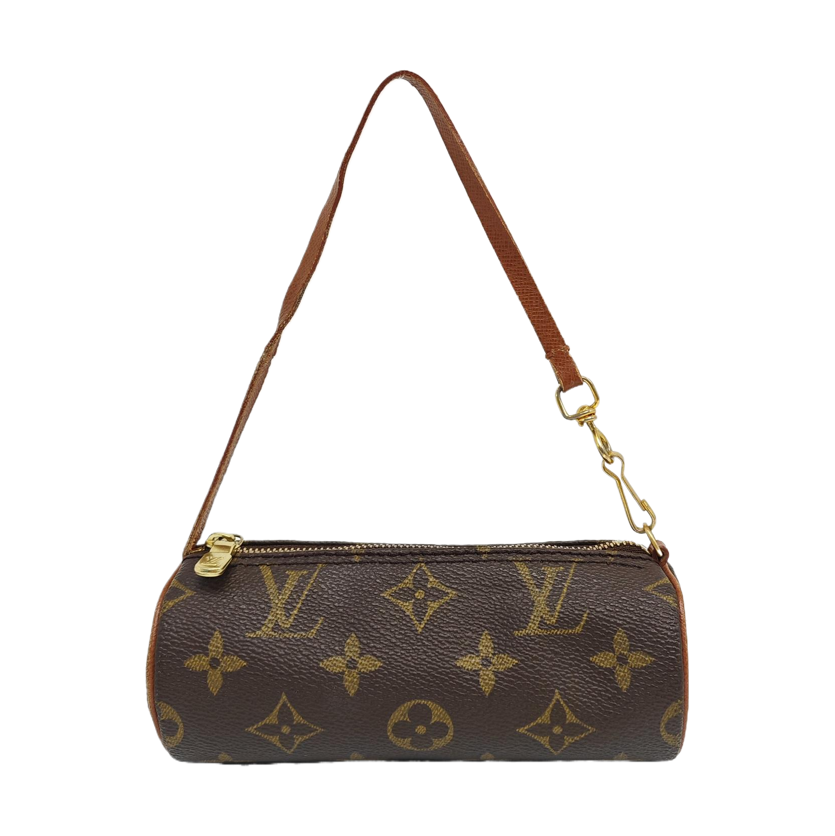 PAPILLON Mini Monogram Coated Canvas Brown