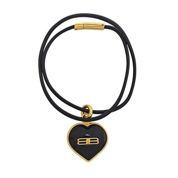 Synthetic Material Black Bracelet