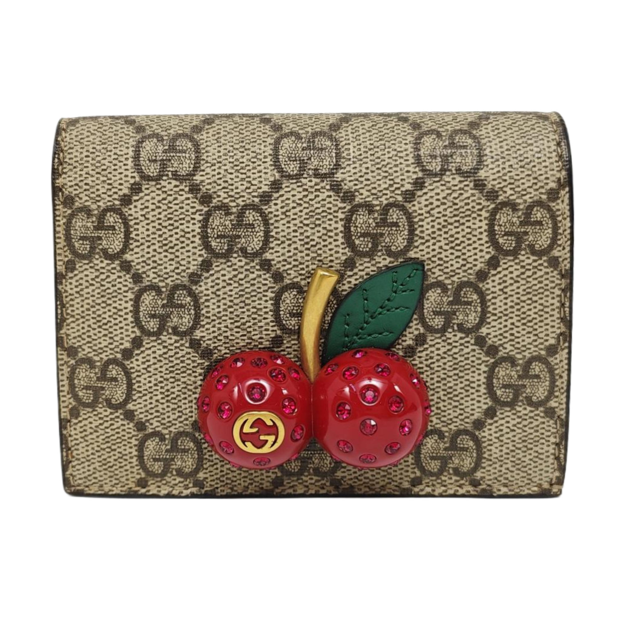GG Supreme Monogram Coated Canvas Gray Wallet