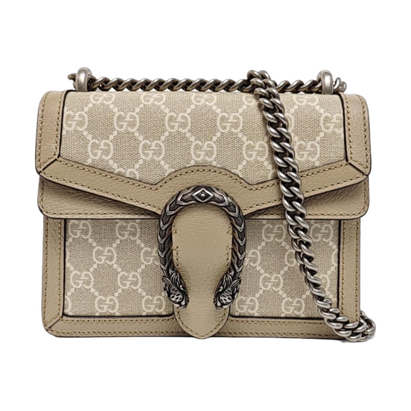 Dionysus Mini Monogram Coated Canvas Beige