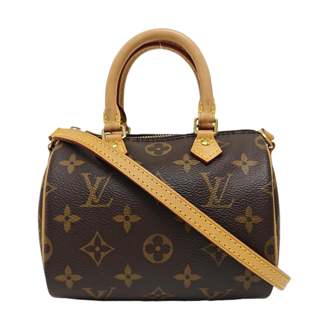 SPEEDY Nano Monogram Coated Canvas Brown