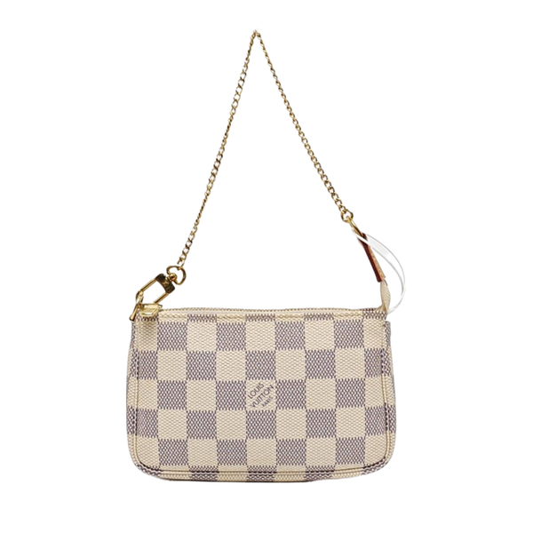 Authenticated pre-owned  ACCESSOIRES Mini Coated Canvas White - Top Handle Bag at Looply