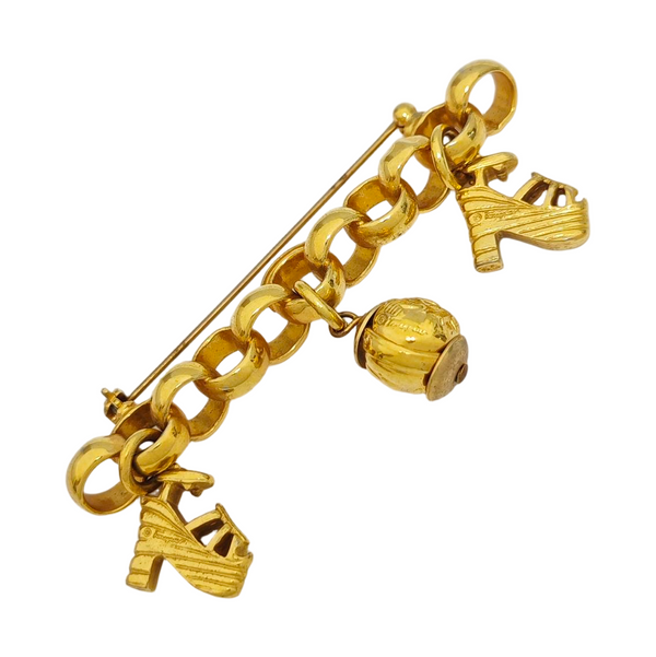 Metal Gold Brooch