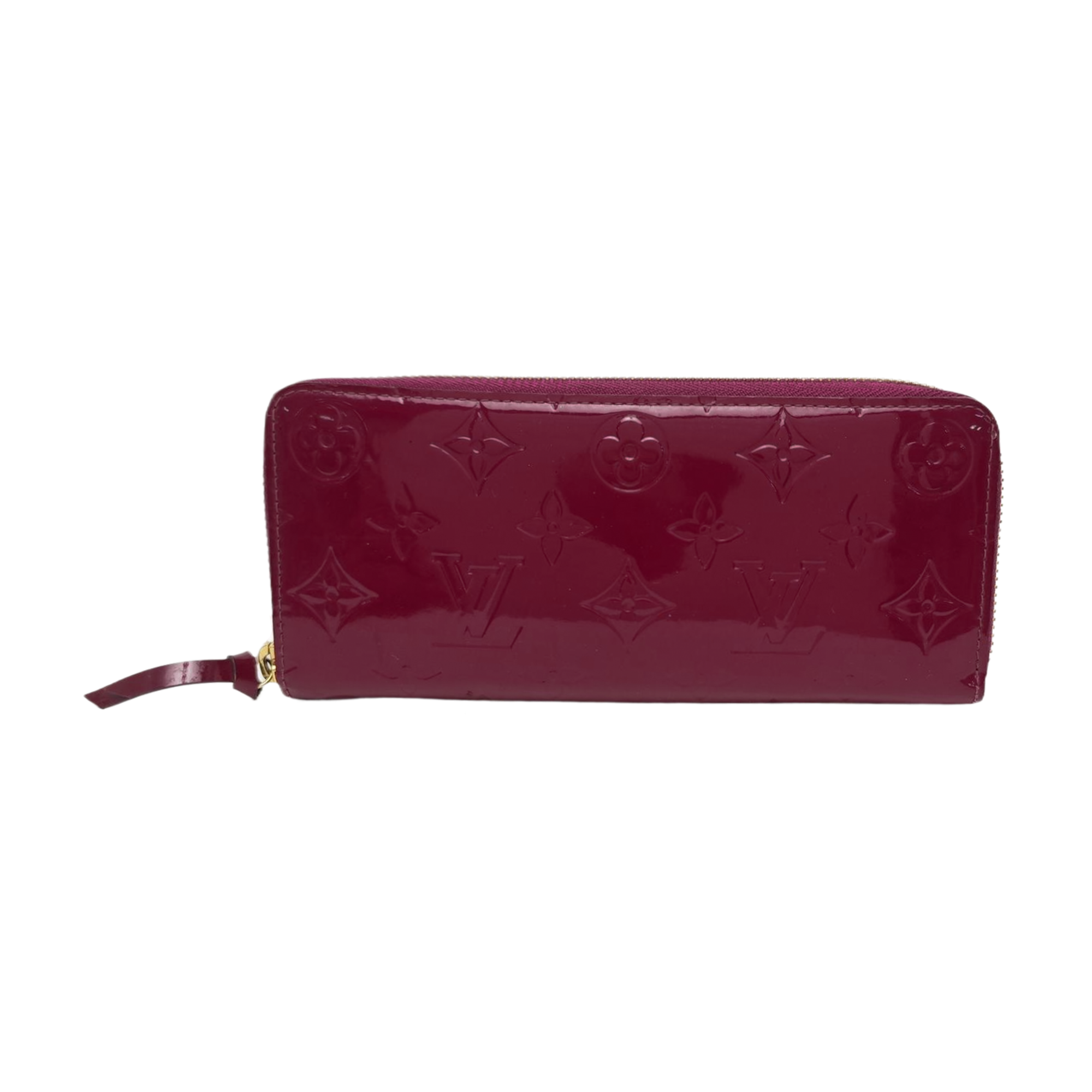 CLÉMENCE Monogram Patent Leather Purple Wallet