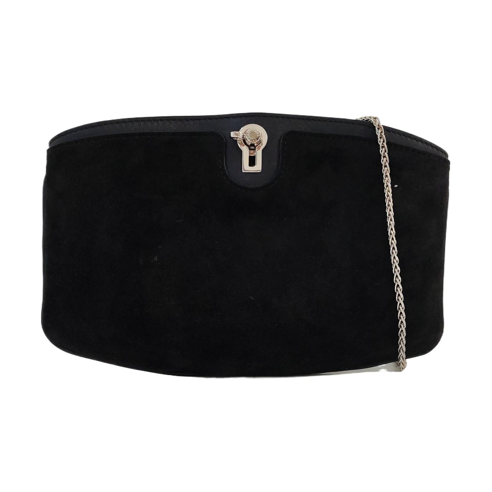 Suede Crossbody Bag Black