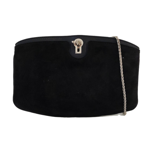 Suede Crossbody Bag Black