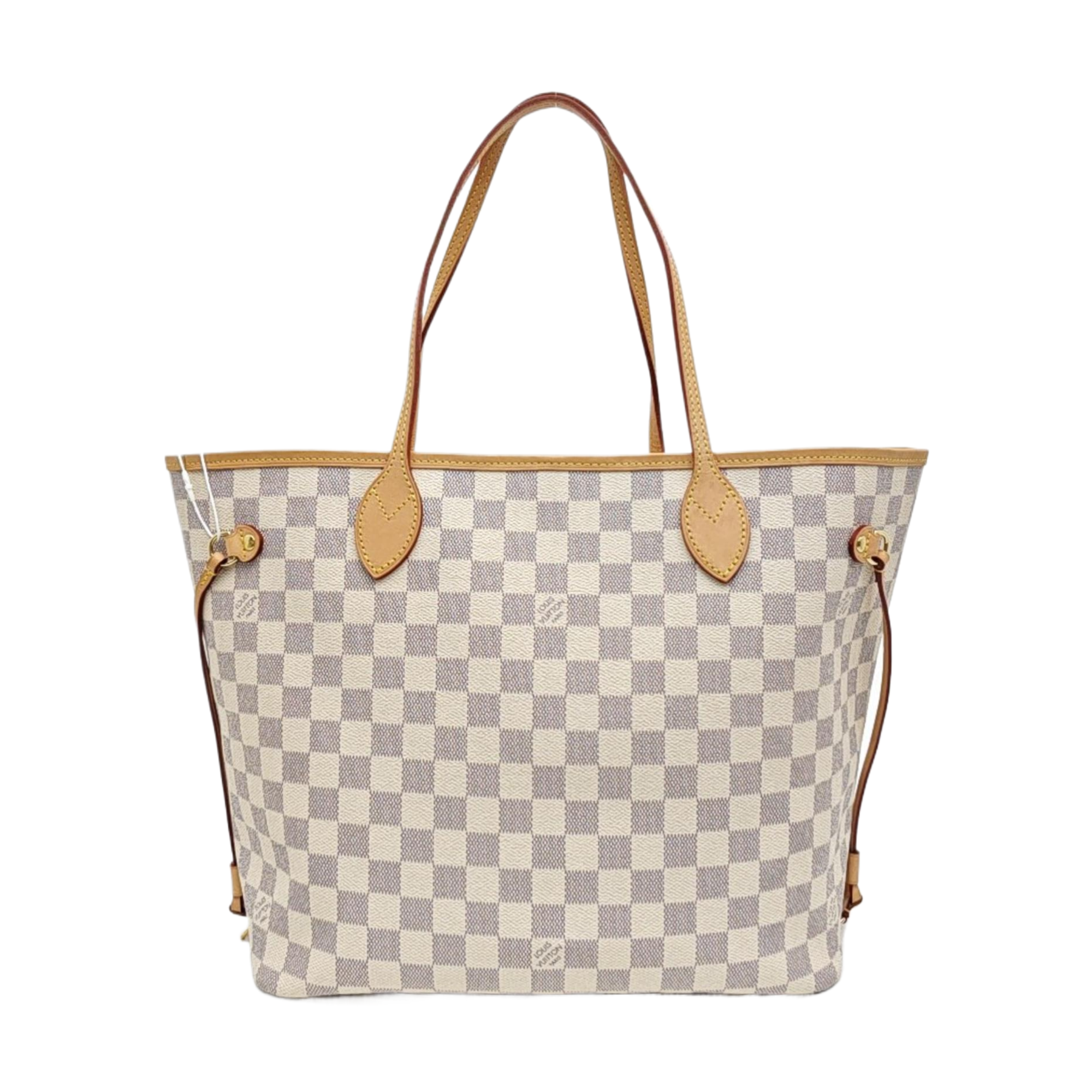 NEVERFULL MM Damier Azur Coated Canvas White
