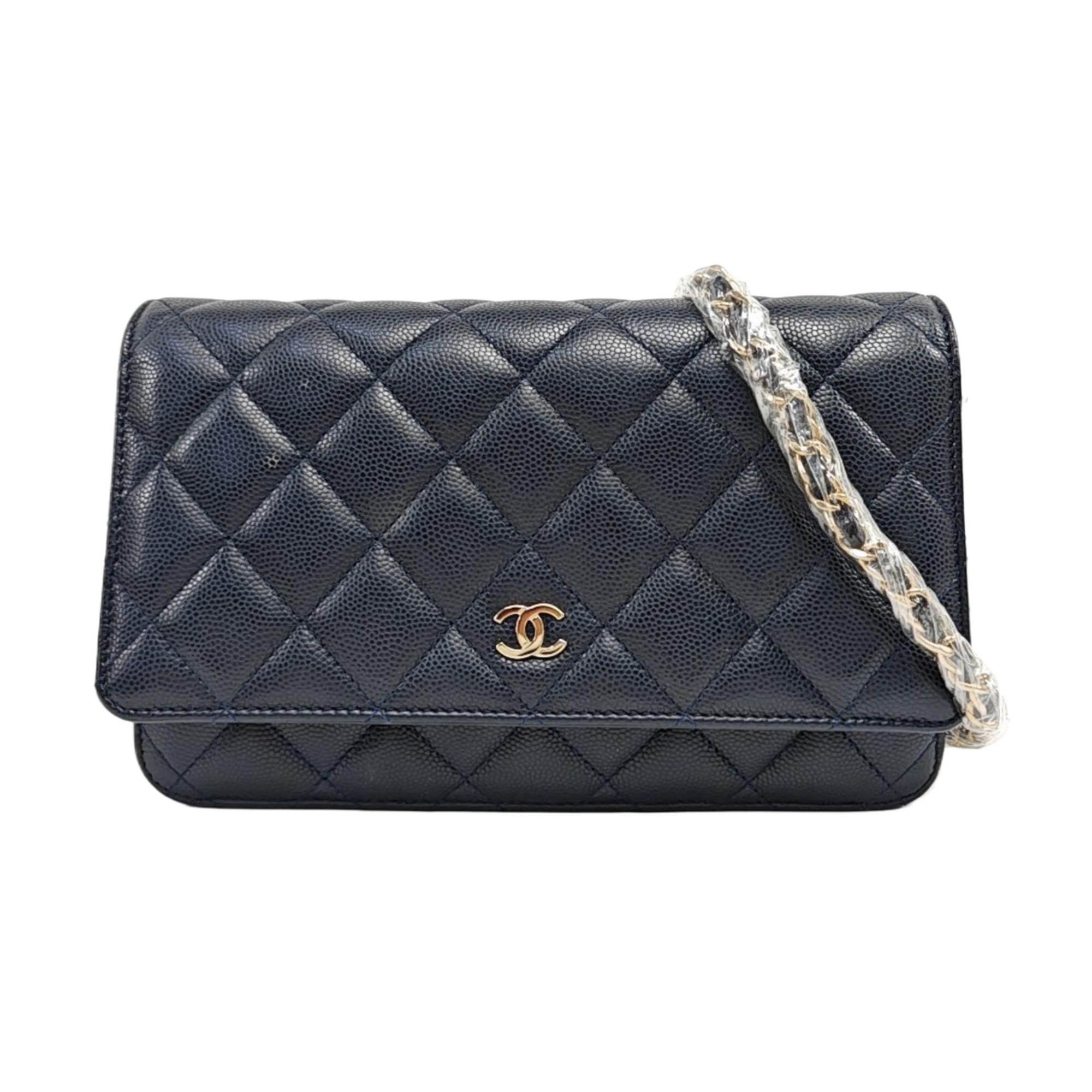WOC Quilted Grained Calfskin Black