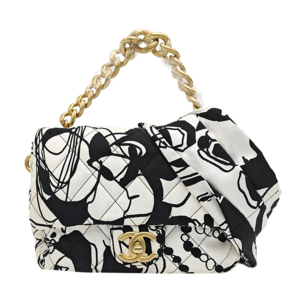 Fabric Shoulder Bag Mini White