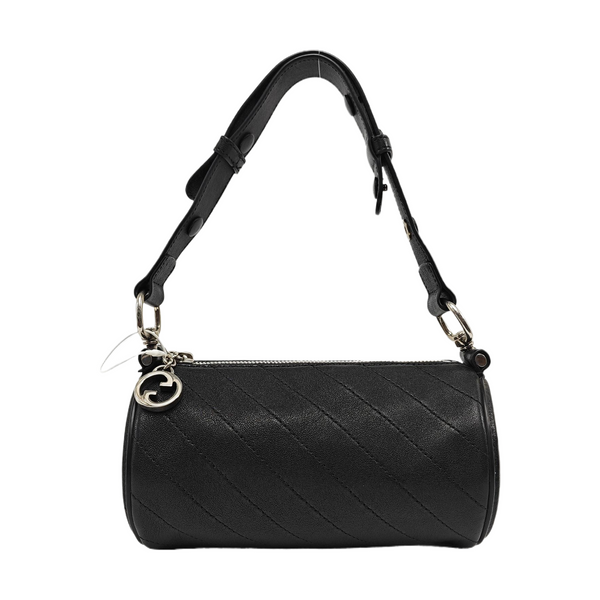 Quilted Calfskin Top Handle Bag Mini Black