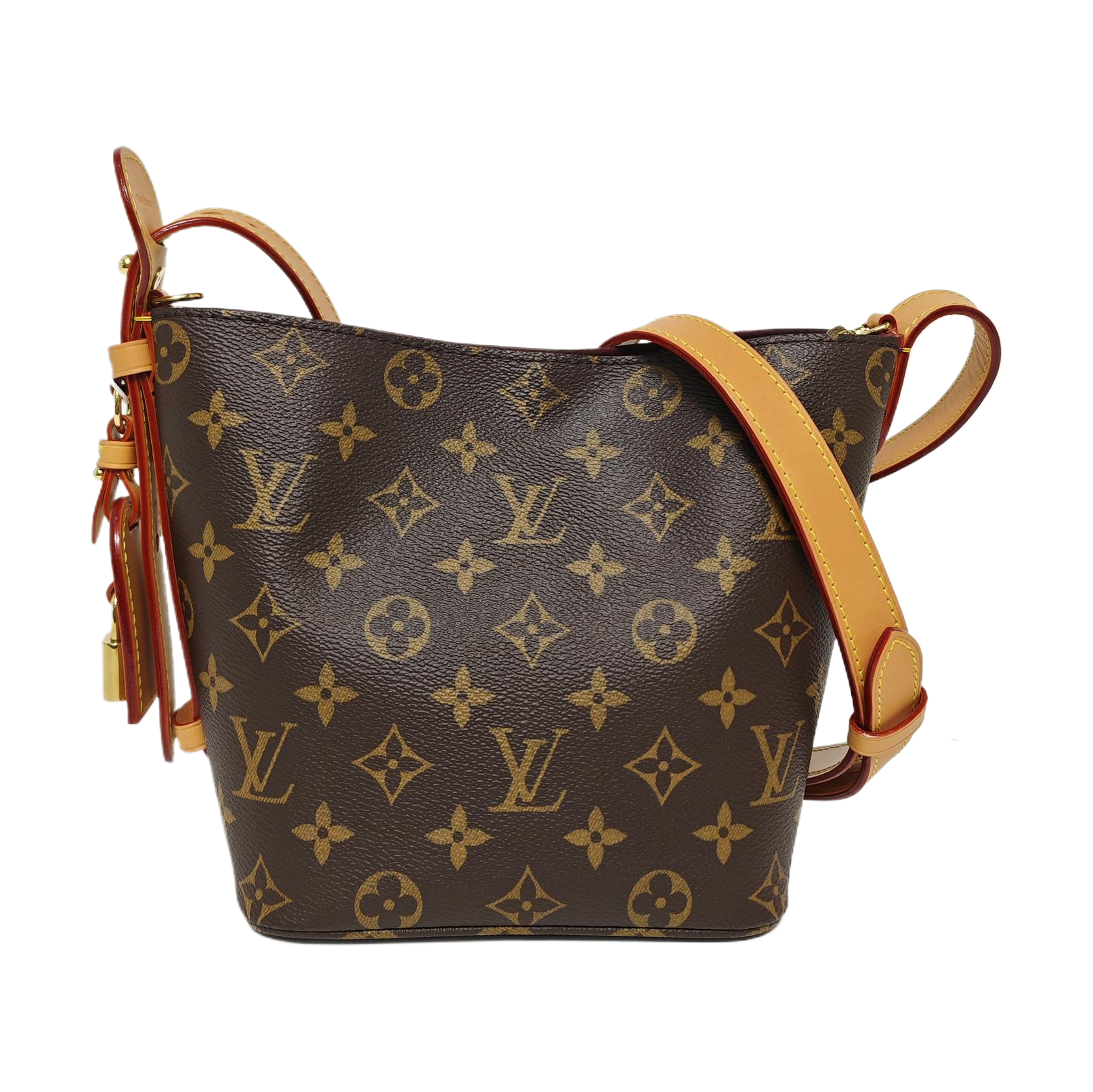 ALL IN BB Monogram Coated Canvas Brown