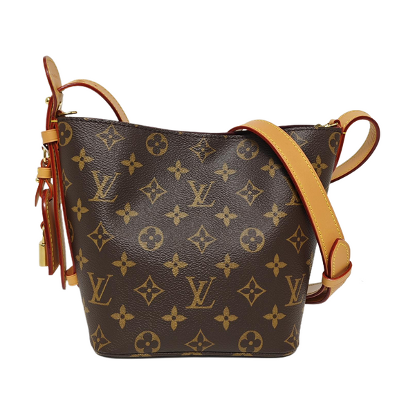 ALL IN BB Monogram Coated Canvas Brown