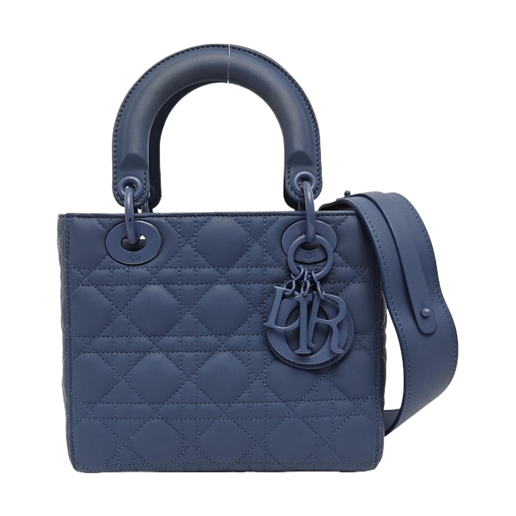 Lady Dior Small Cannage Lambskin Blue