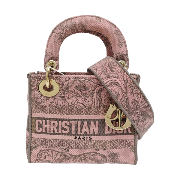 Lady Dior Mini Fabric Pink