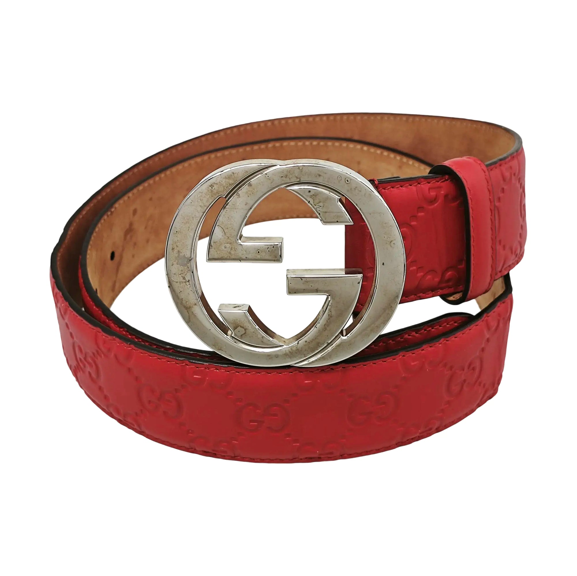 Leather Belt Red