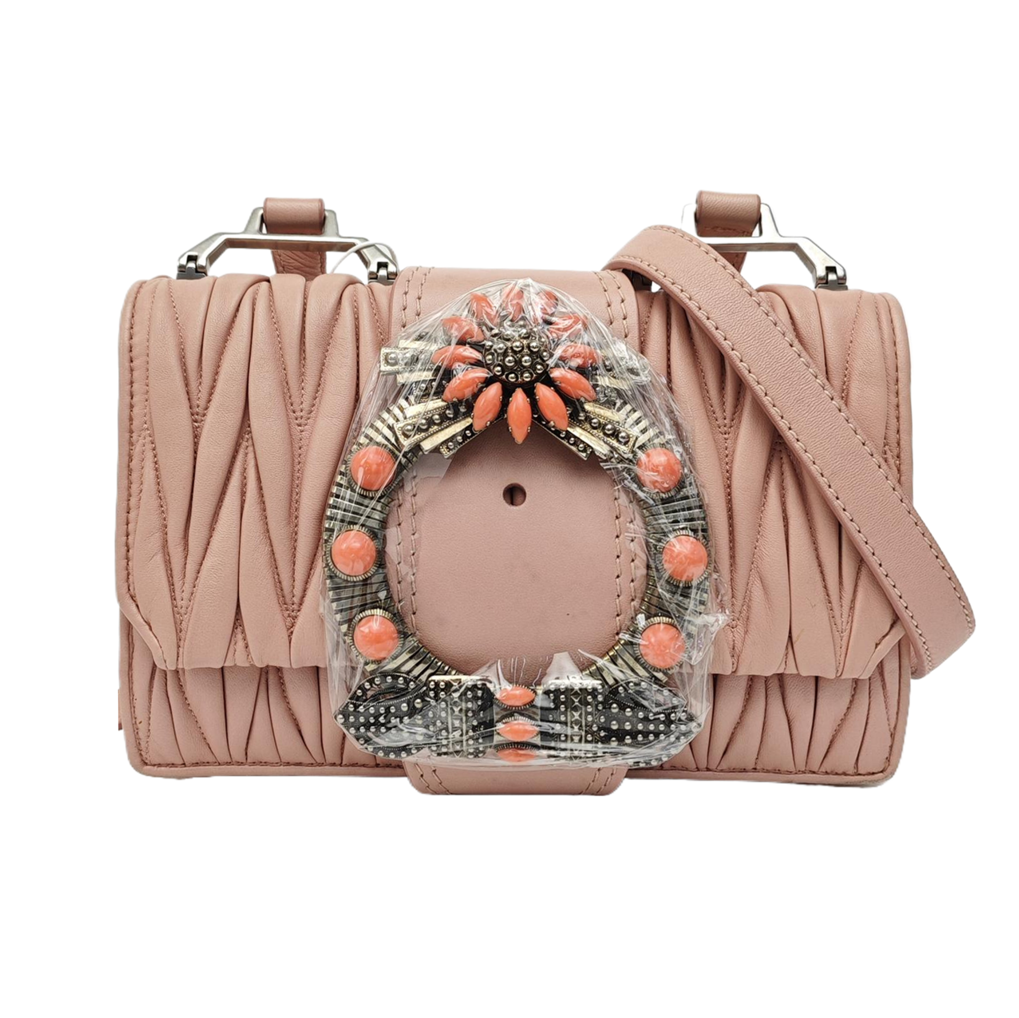 Miu Lady Quilted Lambskin Pink