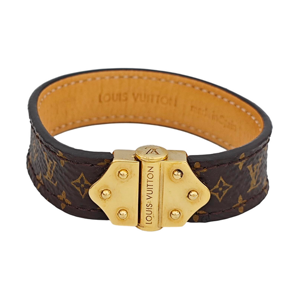 SPIRIT NANO MONOGRAM Metal Brown Bangle