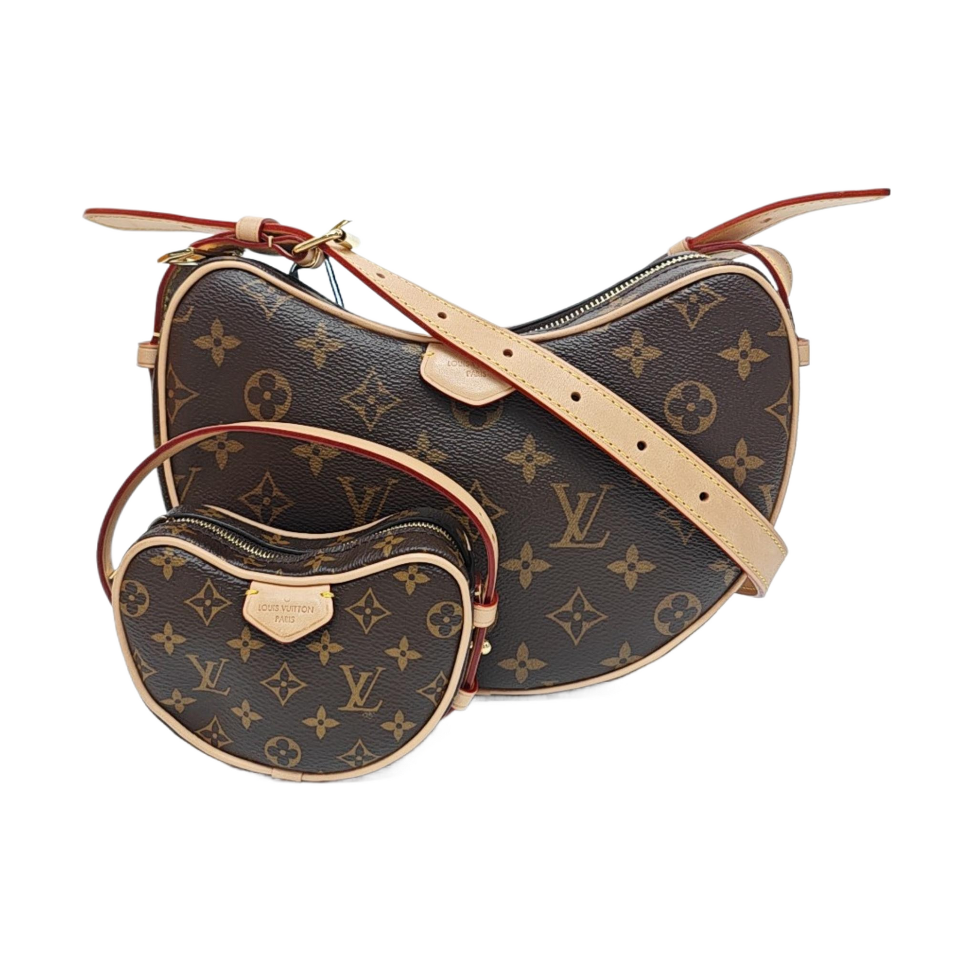 CROISSANT Monogram Coated Canvas Brown