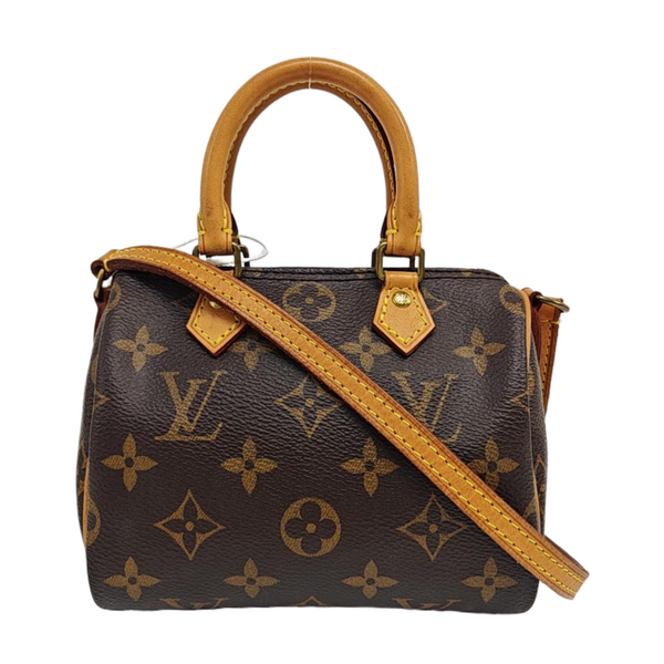 SPEEDY Nano Monogram Coated Canvas Brown