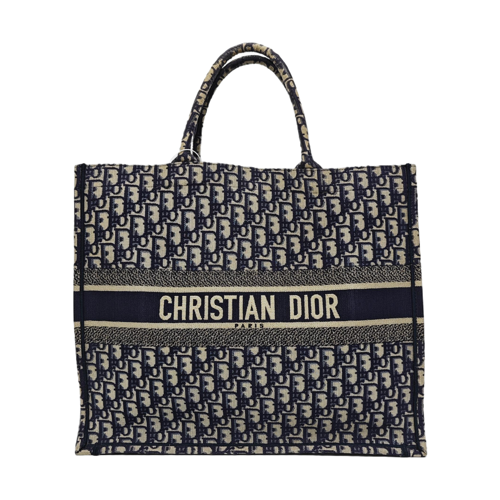 Book Tote Large Oblique Canvas Blue