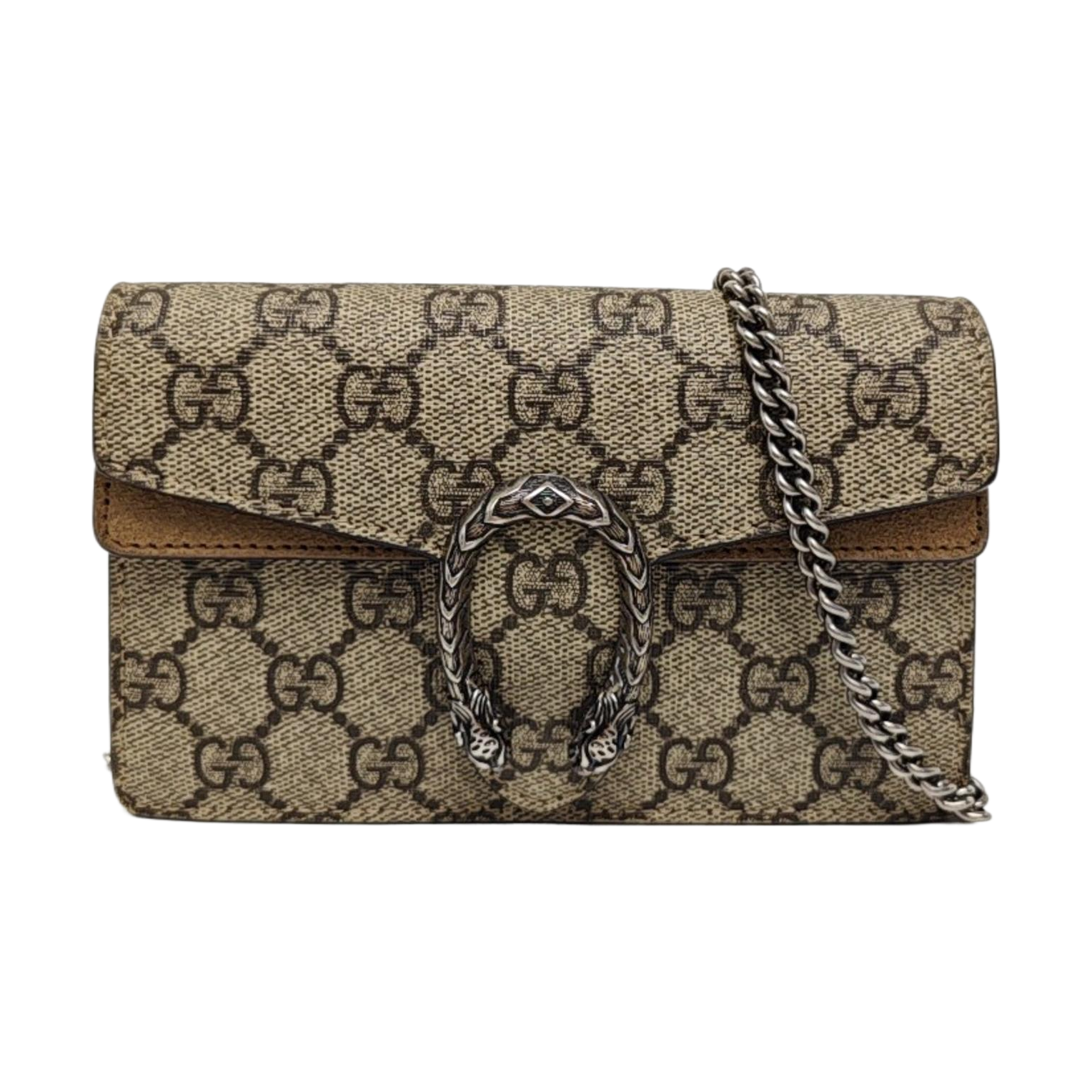 Dionysus Super Mini Monogram Coated Canvas Beige