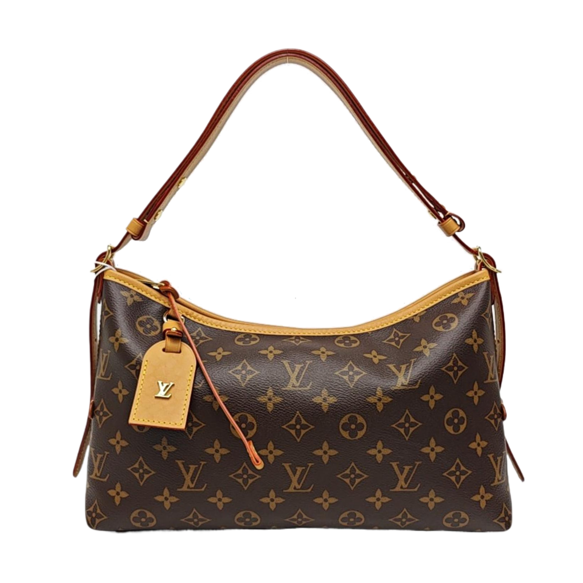 CARRYALL Small Monogram Coated Canvas Brown