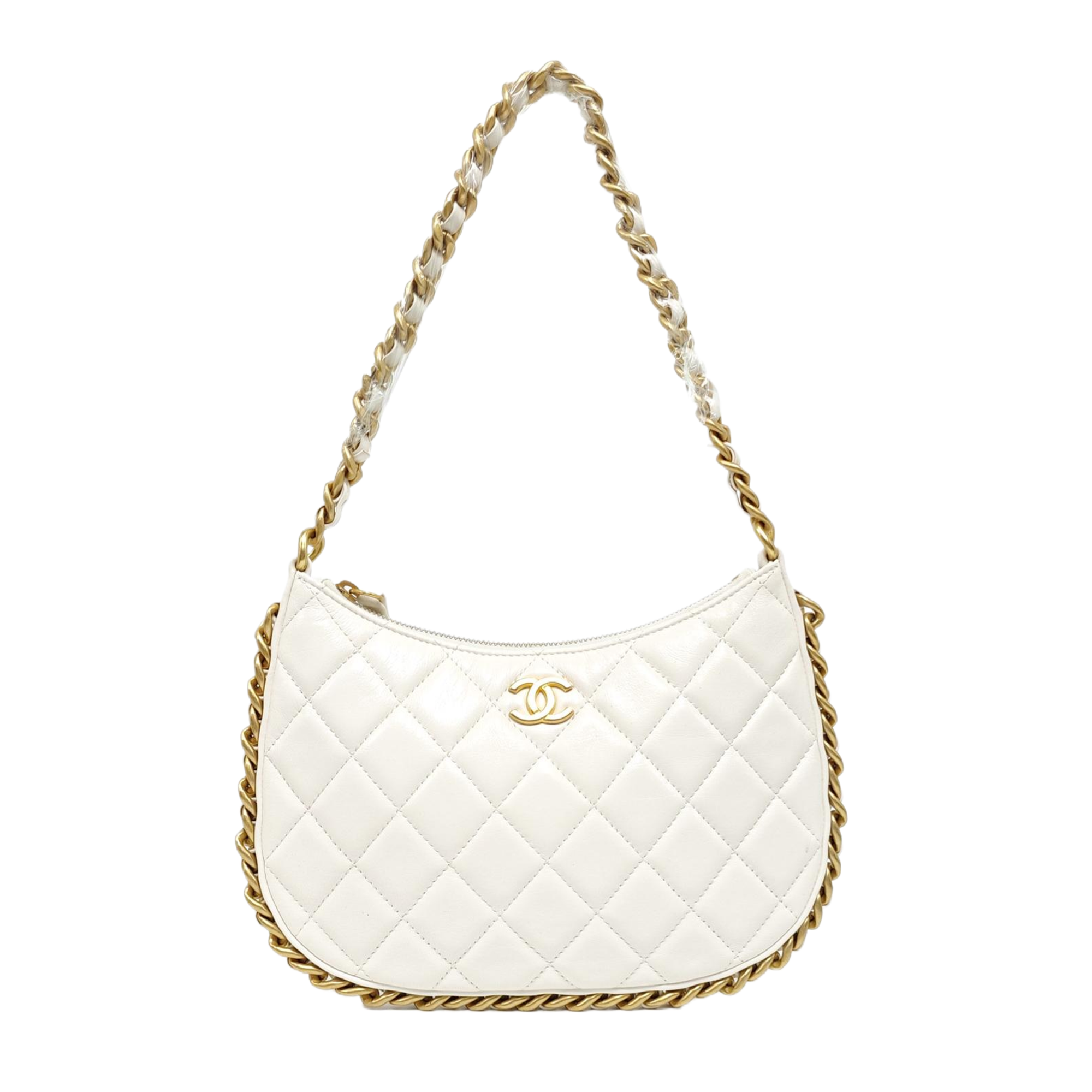 HOBO Small Quilted Lambskin White