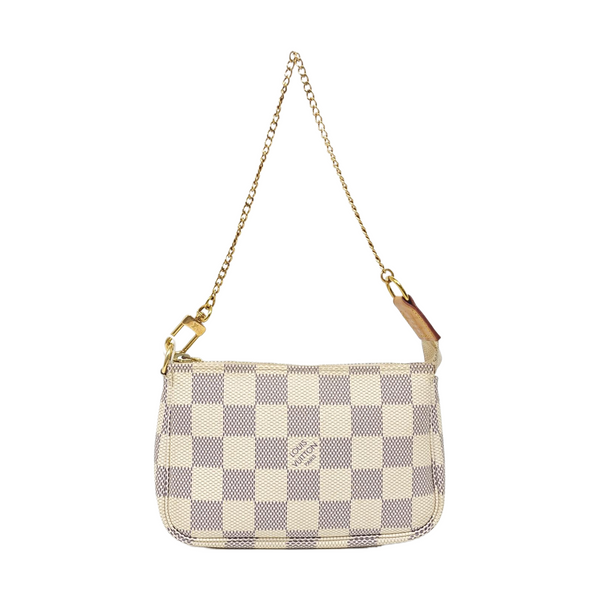 Authenticated pre-owned  ACCESSOIRES Mini Coated Canvas White - Top Handle Bag at Looply