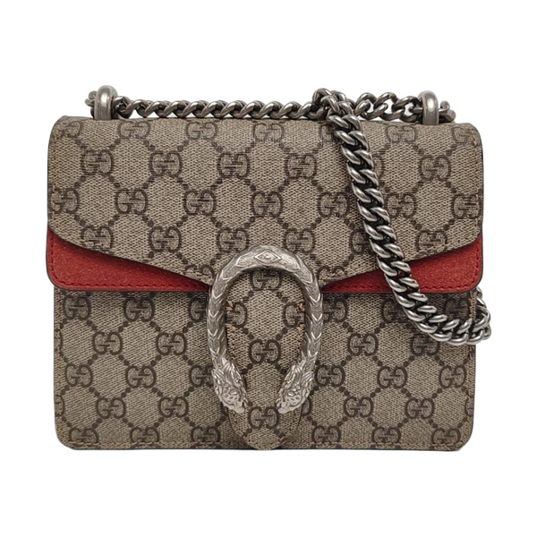 Dionysus Mini Monogram Coated Canvas Beige