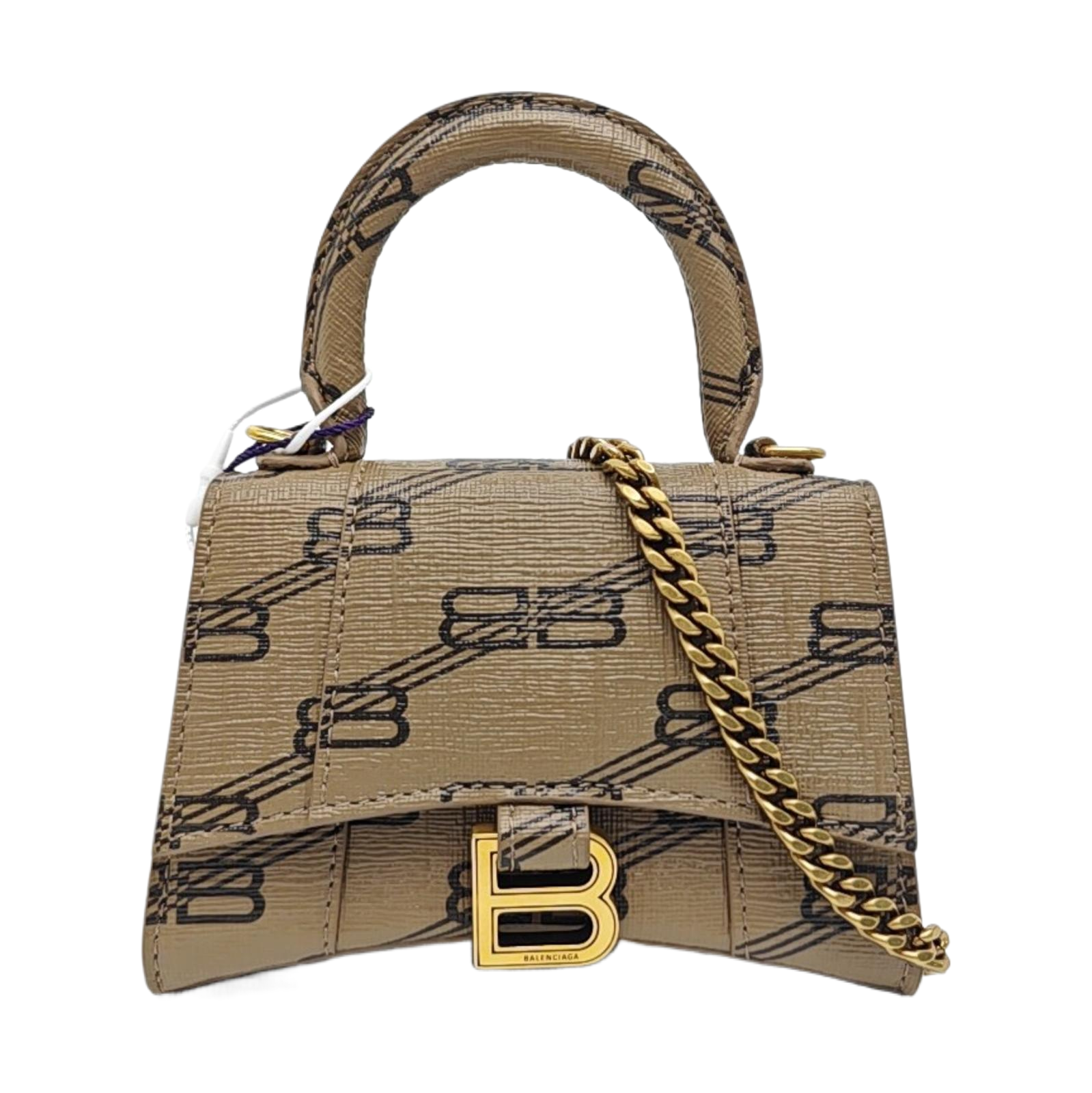 Hourglass Mini Coated Canvas Brown