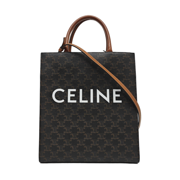 CABAS CELINE Small Coated Canvas Brown