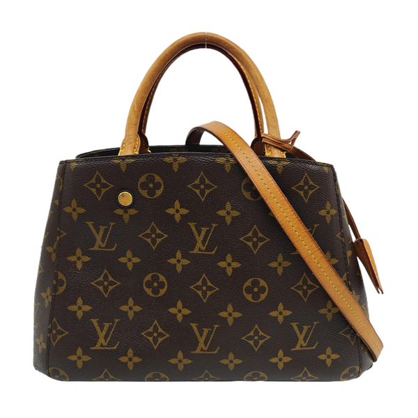 MONTAIGNE Monogram Coated Canvas Brown