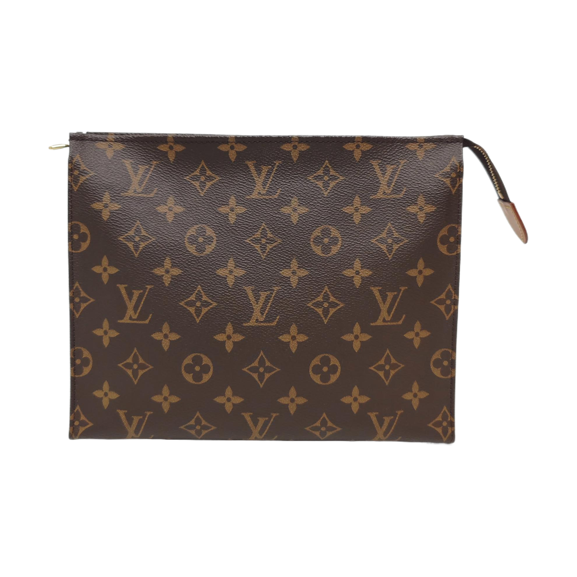 TOILET POCKET 26 Monogram Coated Canvas Brown