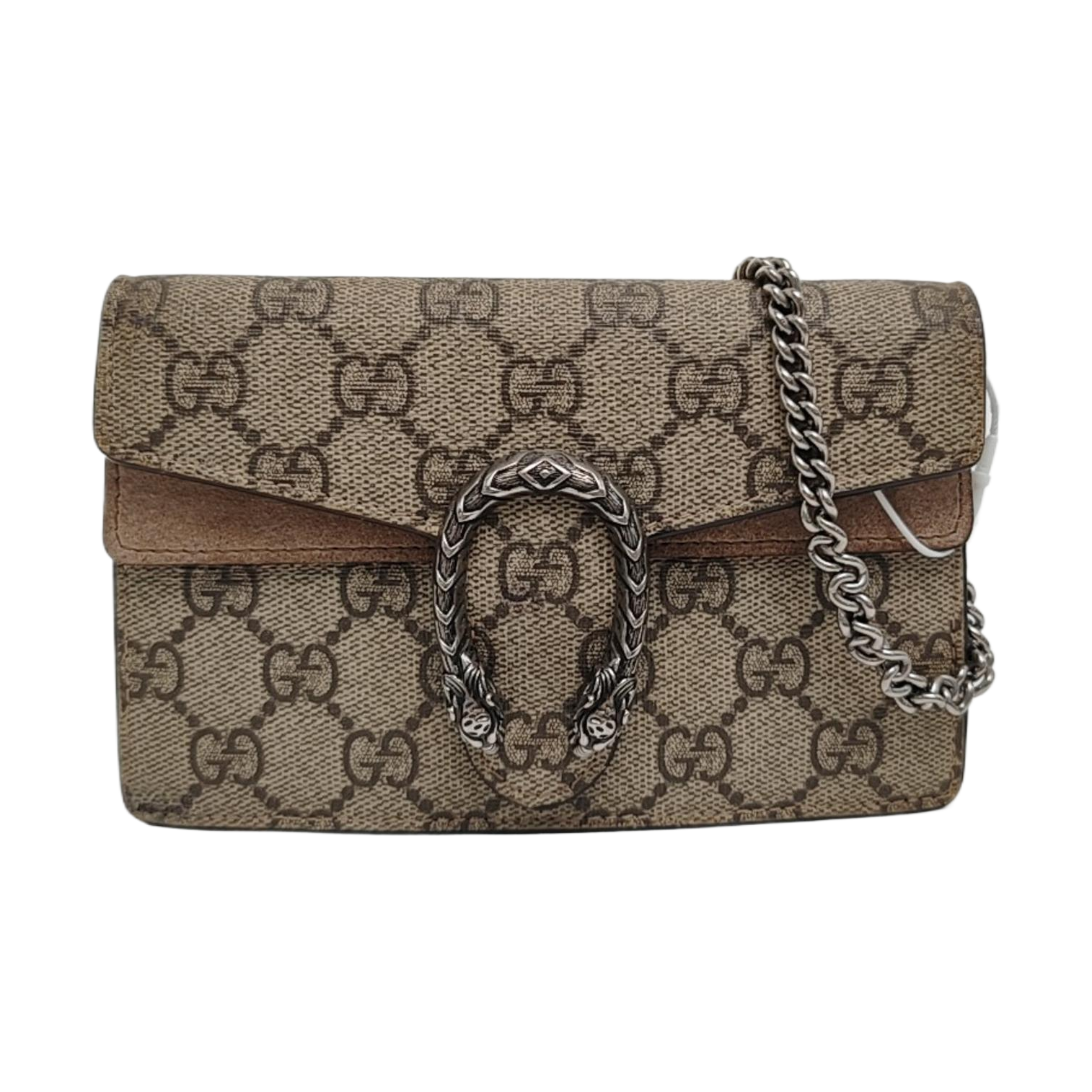 Dionysus Super Mini Monogram Coated Canvas Beige
