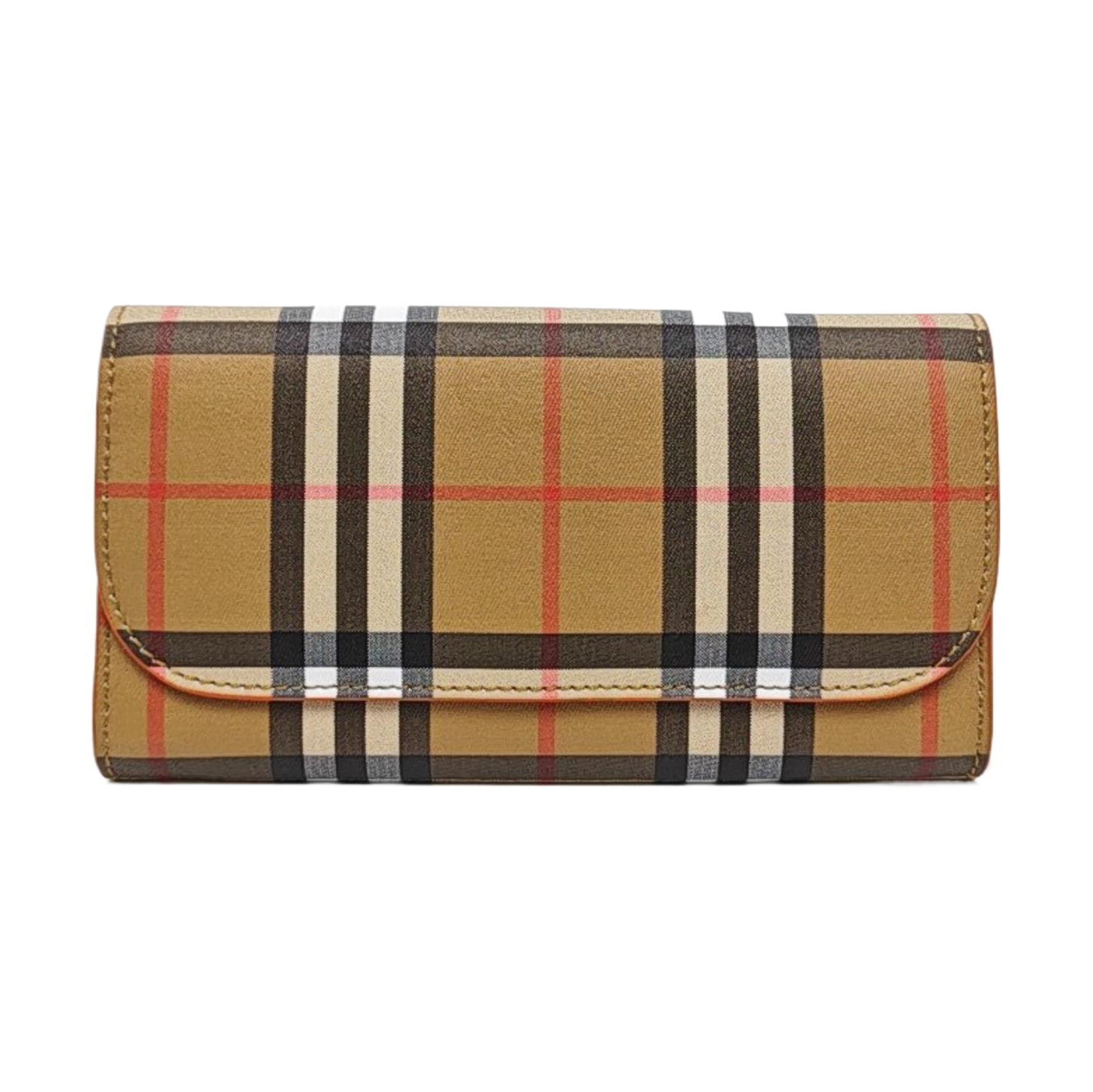 Coated Canvas Wallet Beige