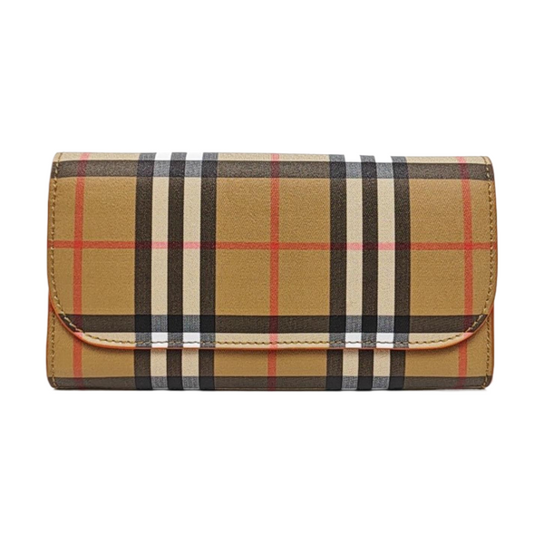 Coated Canvas Wallet Beige