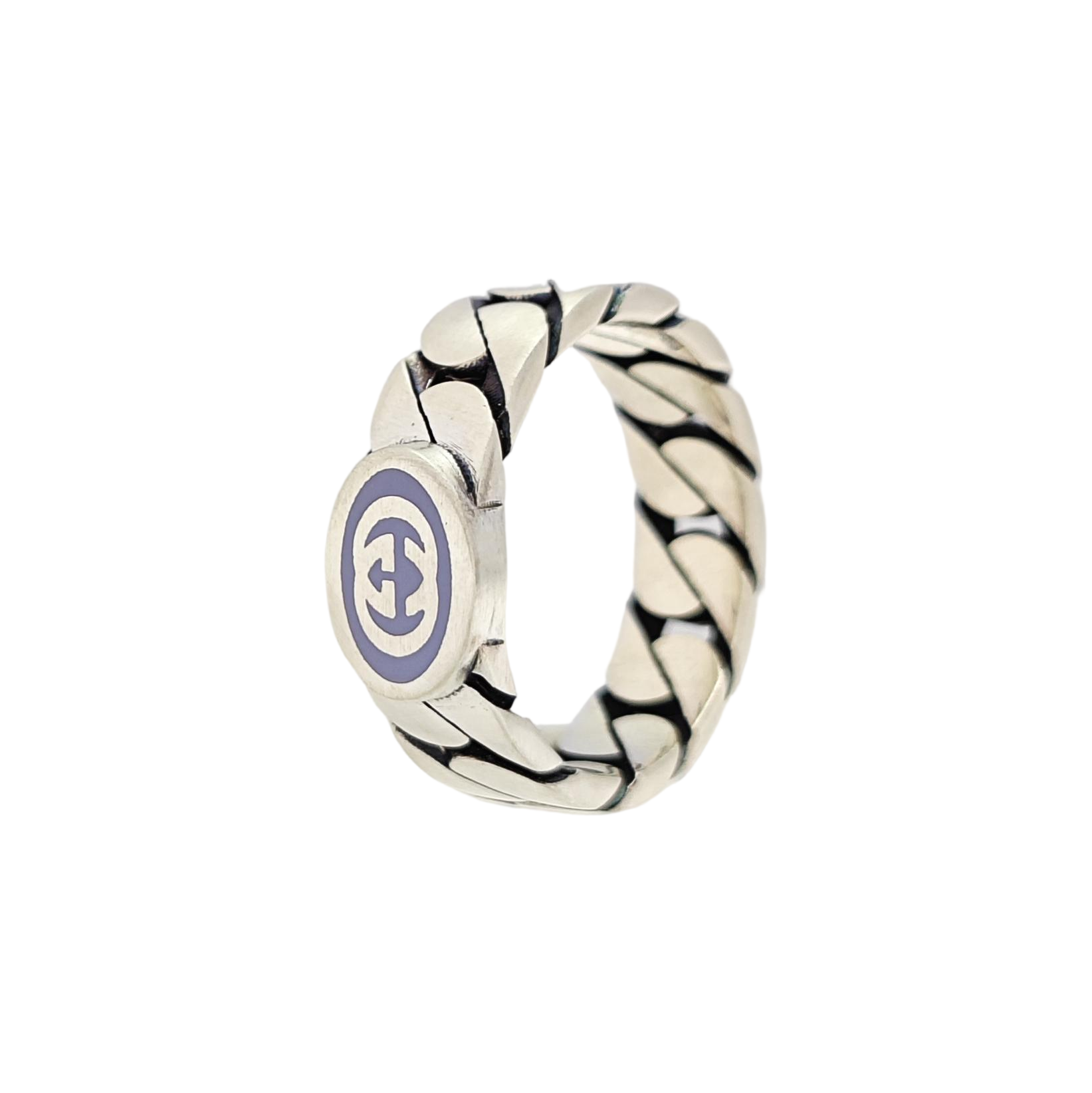 Interlocking G 925 Sterling Silver Ring HK 16