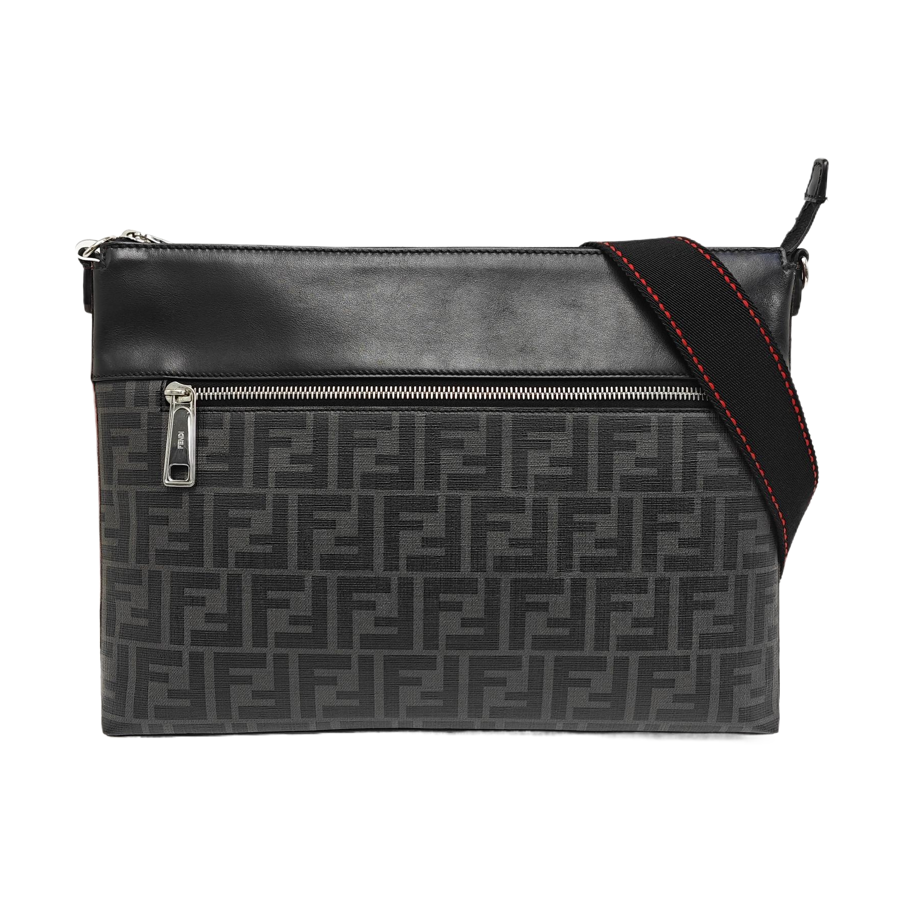 Coated Canvas Shoulder Bag Gray