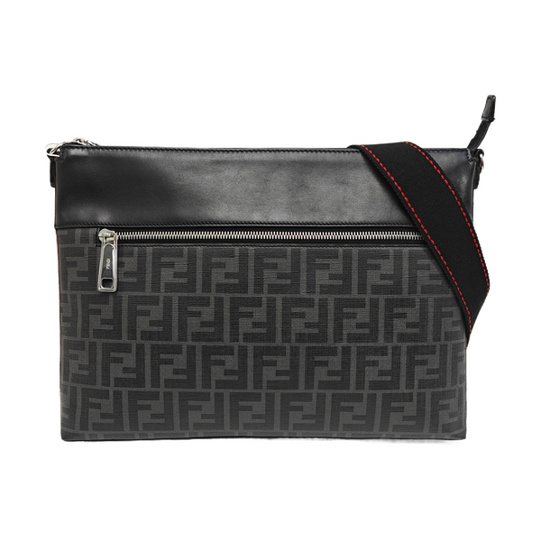 Coated Canvas Shoulder Bag Gray