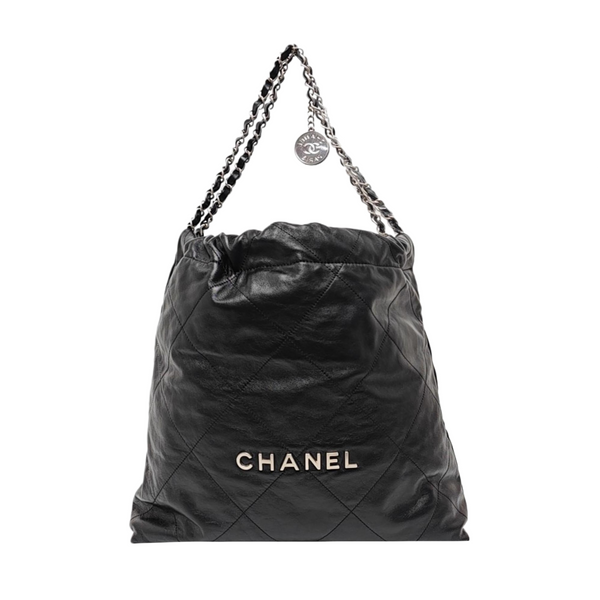 CHANEL 22 Medium Quilted Calfskin Black