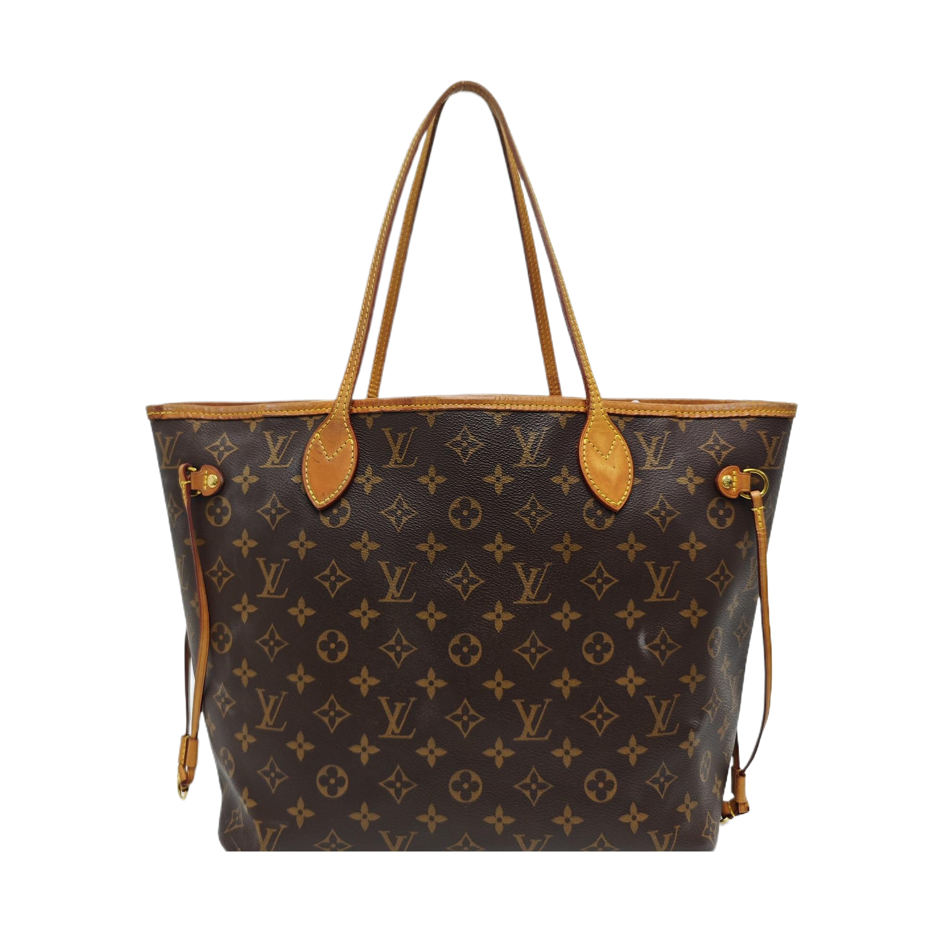 NEVERFULL MM Monogram Coated Canvas Brown