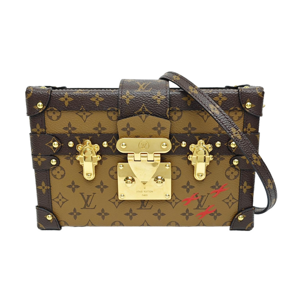 PETITE MALLE Monogram Coated Canvas Brown