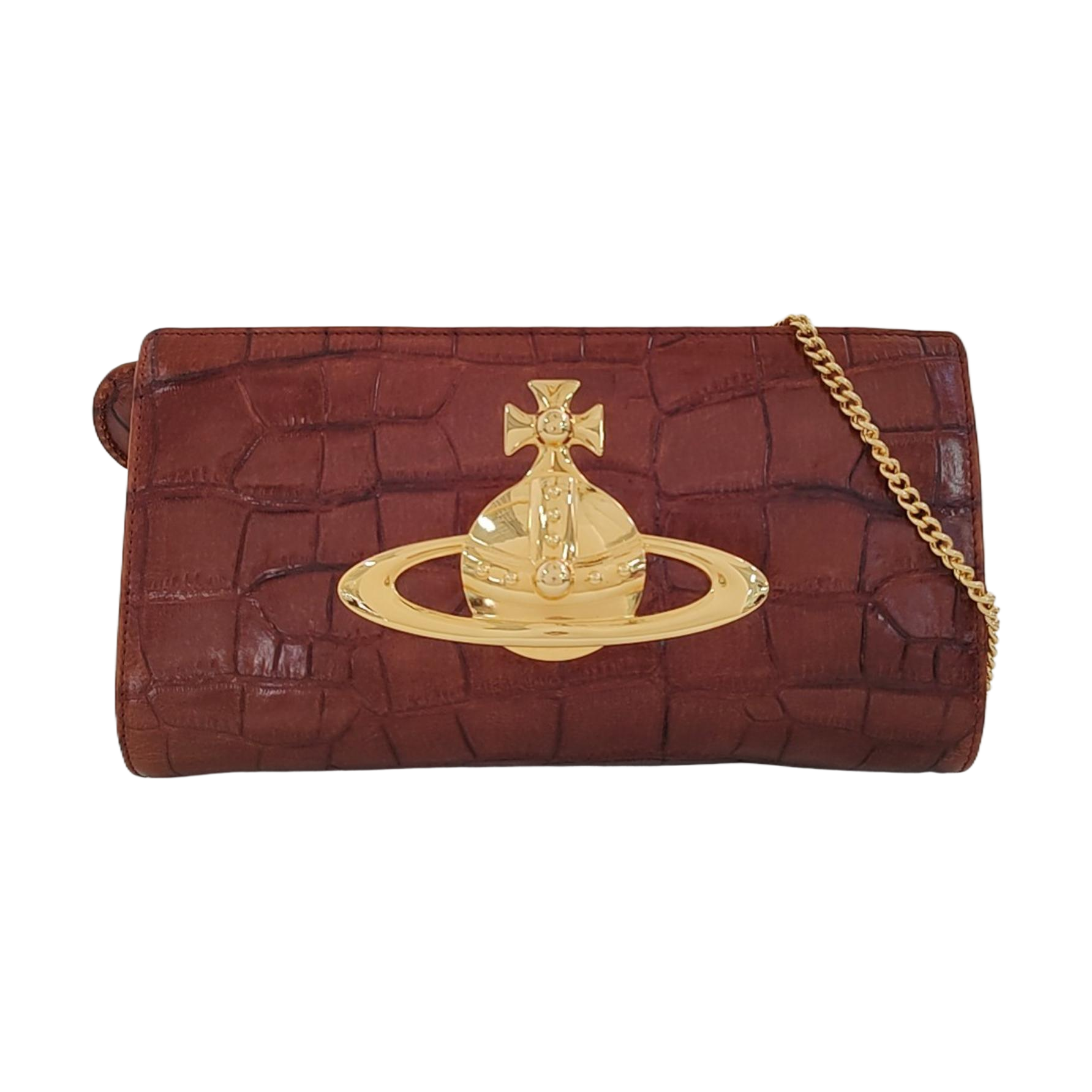 Calfskin Shoulder Bag Brown
