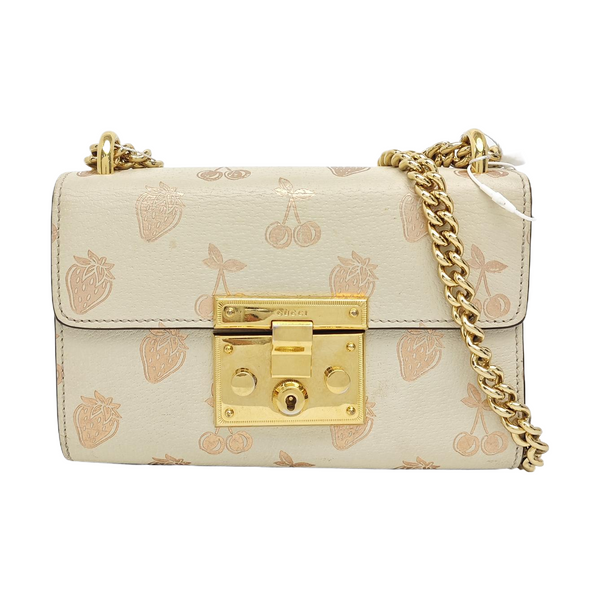 Padlock Small Calfskin White