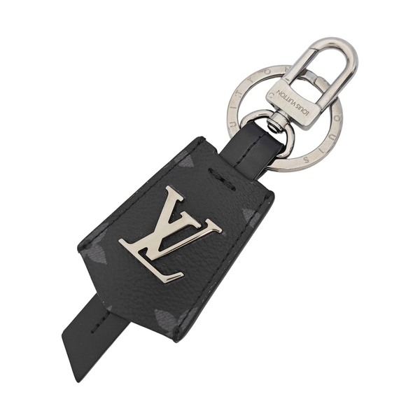 Coated Canvas Bag Charm Black