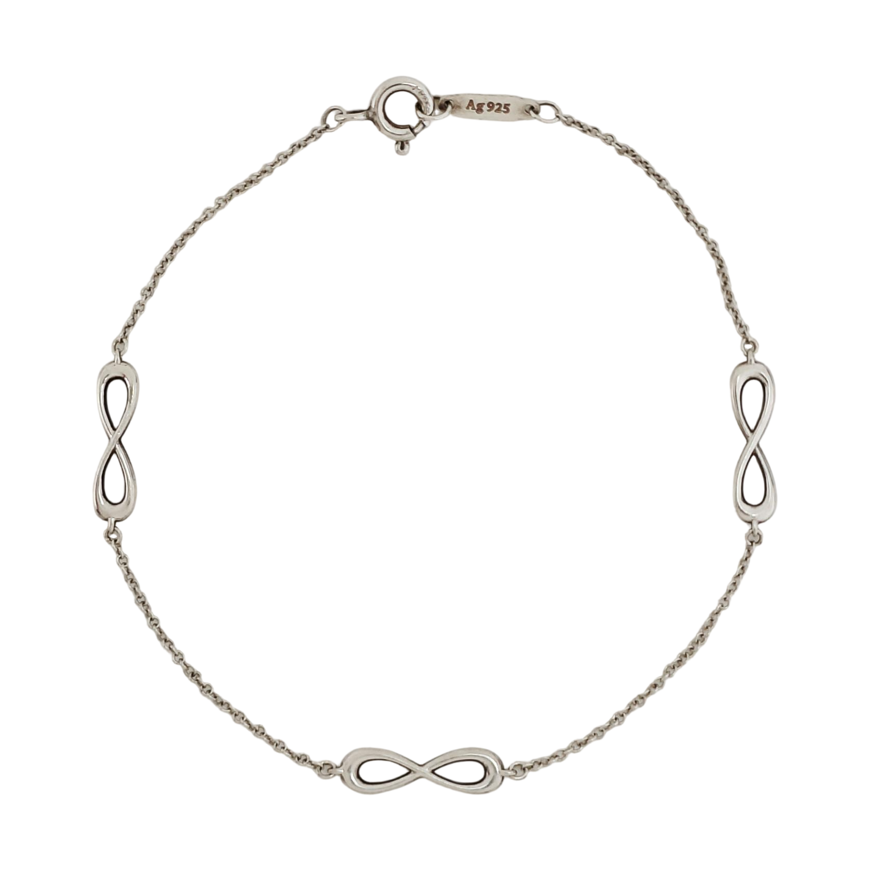 Tiffany Infinity 925 Sterling Silver Bracelet