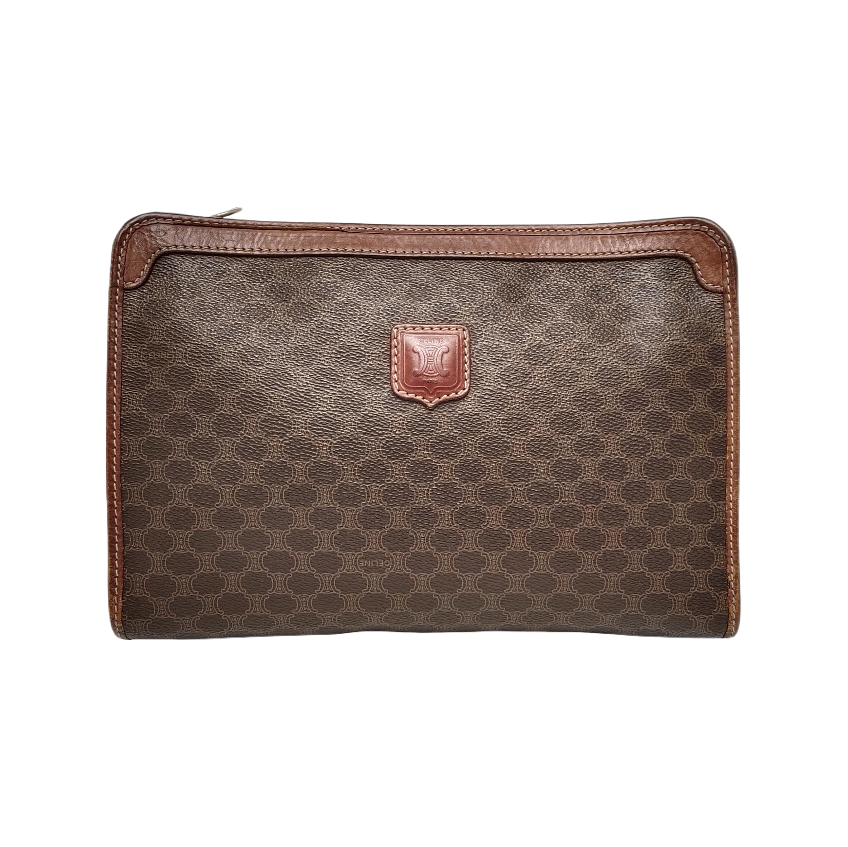 MACADAM CLUTCHES Coated Canvas Brown