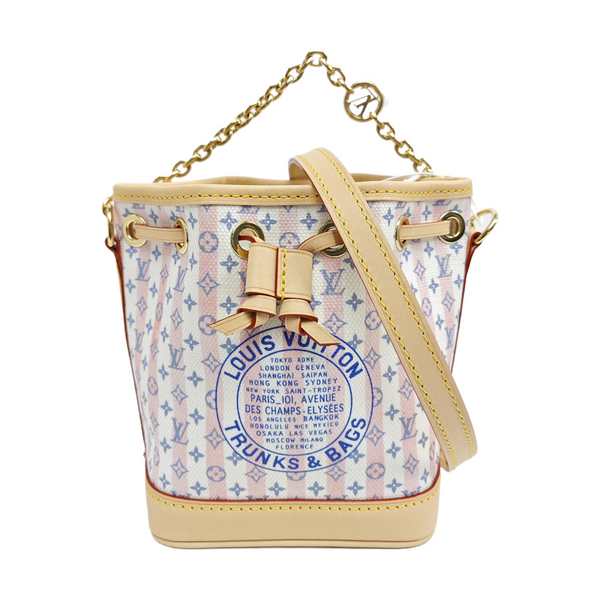 Monogram Coated Canvas Bucket Bag White