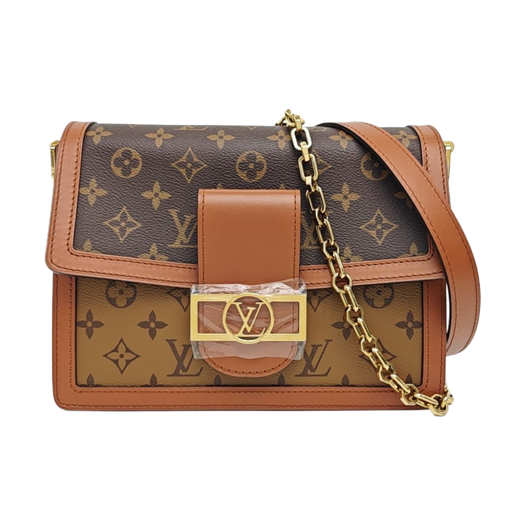 DAUPHINE MM Monogram Coated Canvas Brown