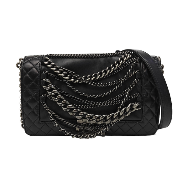 BOY CHANEL Medium Calfskin Black